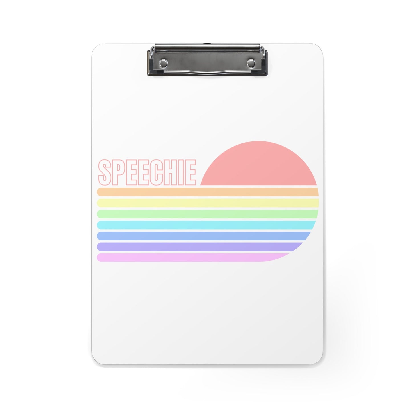 Speechie Retro Pastel Stripe SLP Clipboard