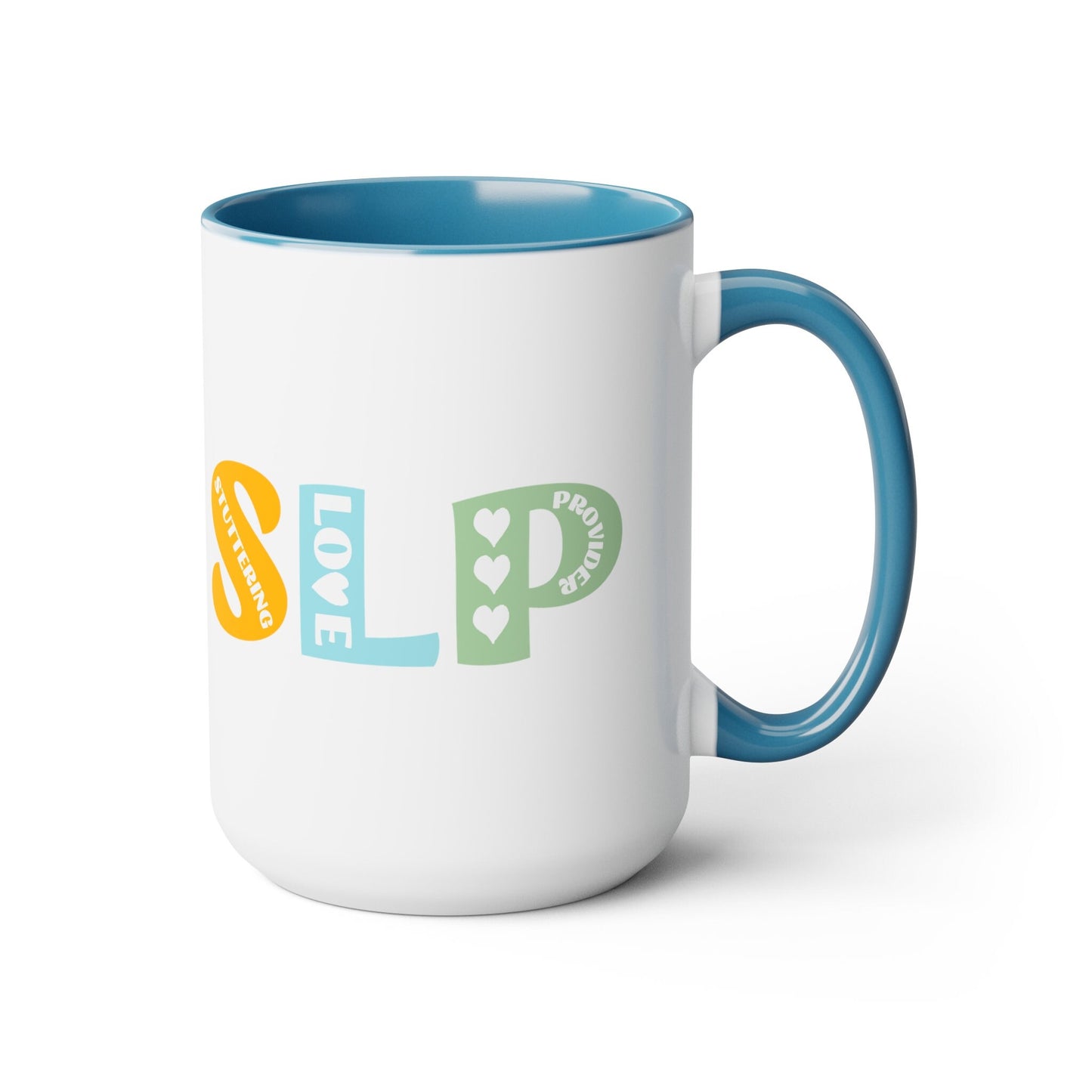 Stuttering Love Provider SLP, 15oz Two-Tone Mug