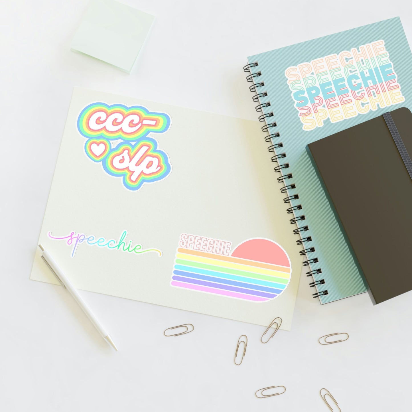 Pastel Speechie Sticker Sheet, 4 x 6" or 8.5 x 11"