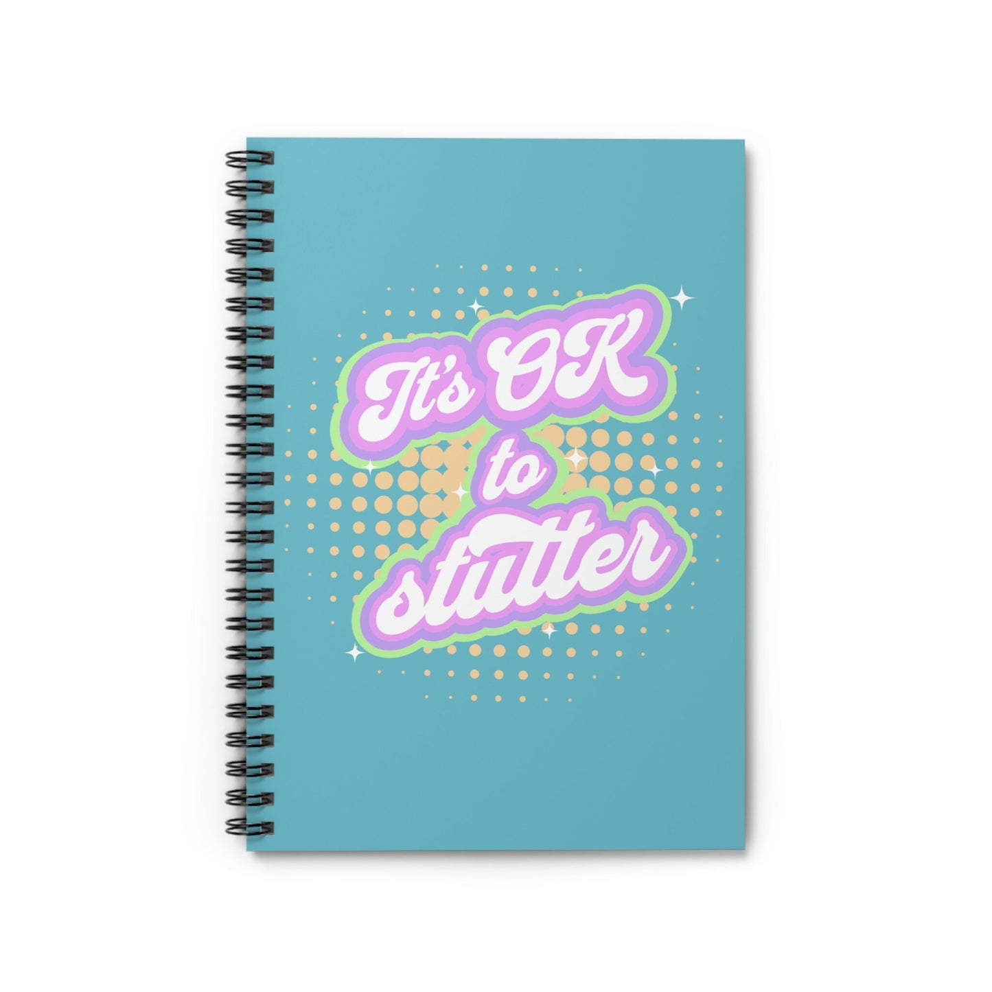 It's OK to Stutter Pastel Retro Notebook