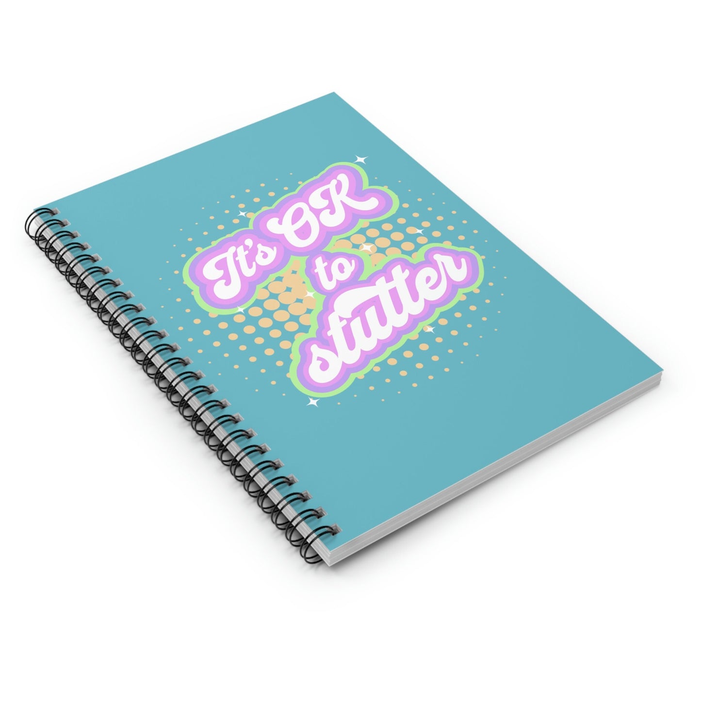 It's OK to Stutter Pastel Retro Notebook