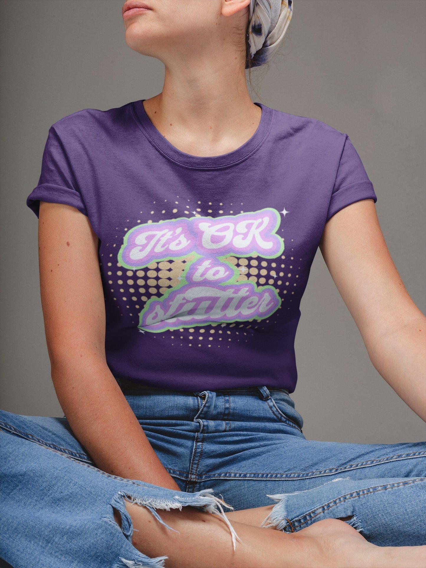 It's OK to Stutter Pastel Retro Shirt