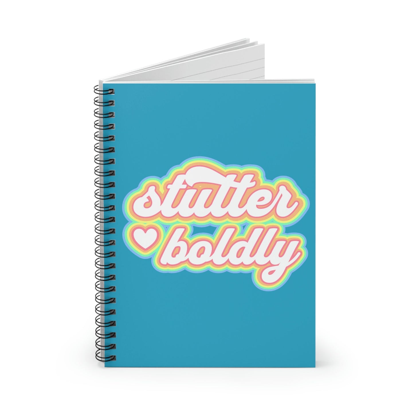 Stutter Boldly Retro Text Notebook