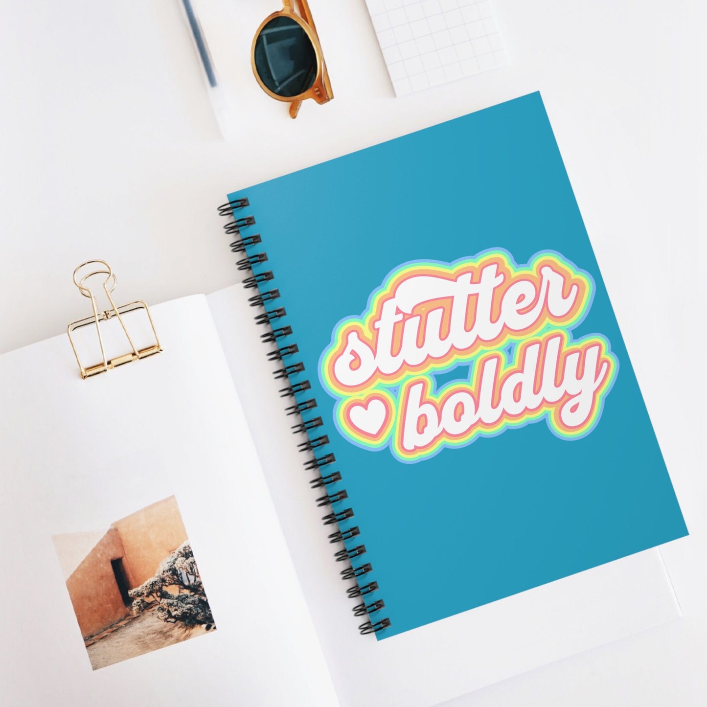 Stutter Boldly Retro Text Notebook