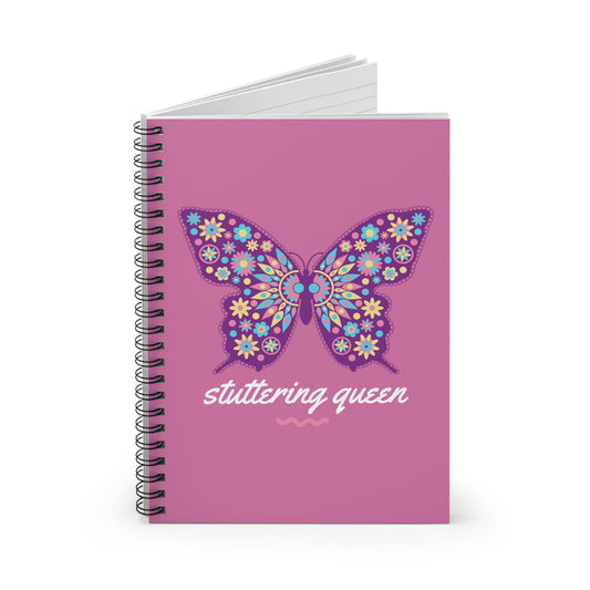 Stuttering Queen Y2K Butterfly Spiral Notebook