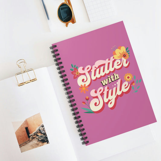 Stutter with Style Floral Gift Notebook