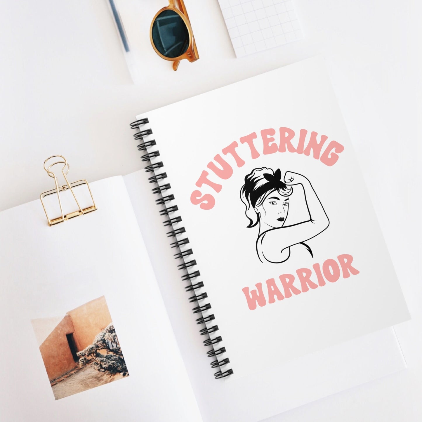 Stuttering Warrior Pinup Retro Spiral Notebook