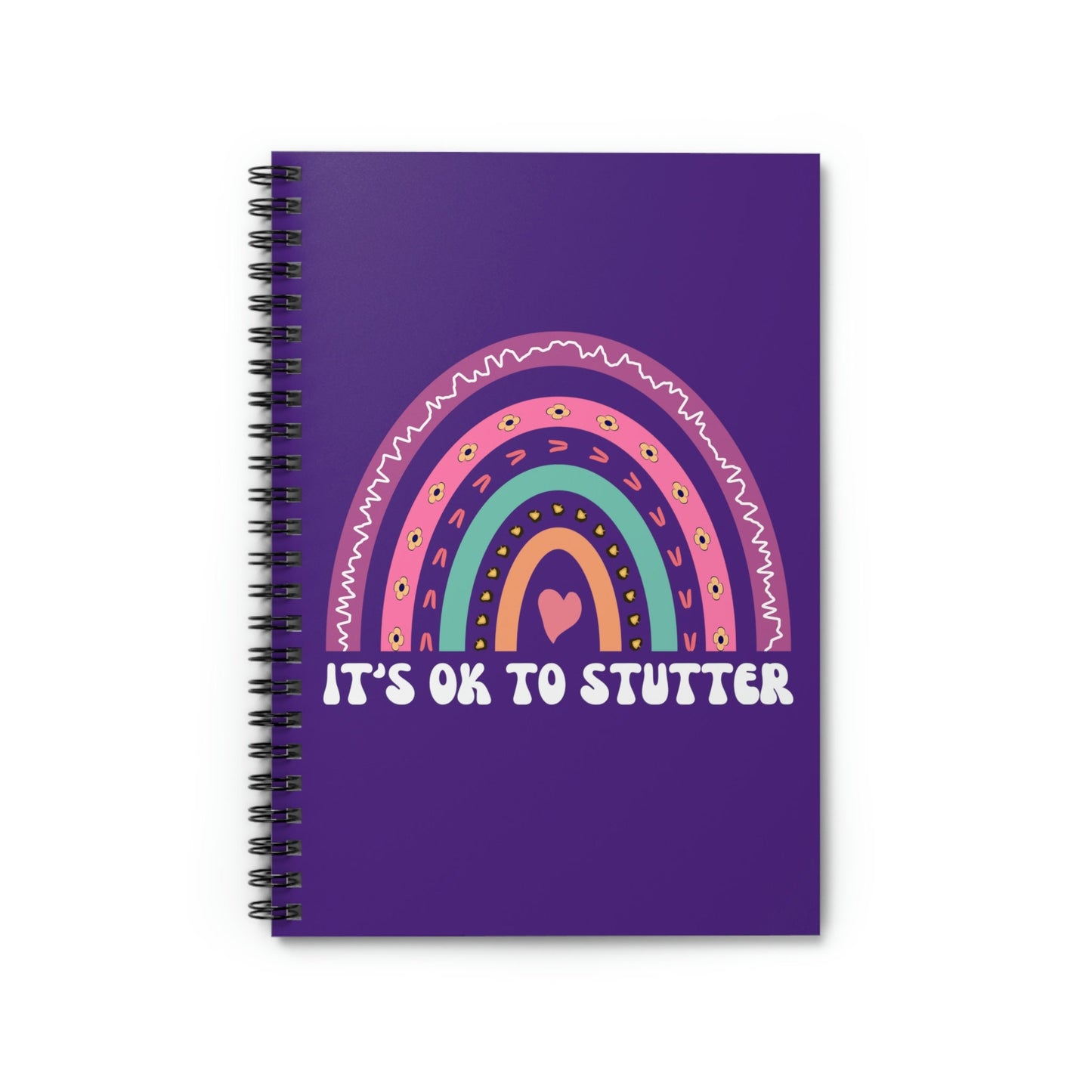 Rainbow It's OK to Stutter Notebook