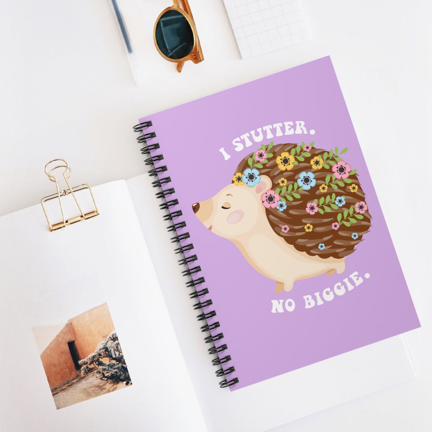 I Stutter No Biggie Hedgehog Notebook