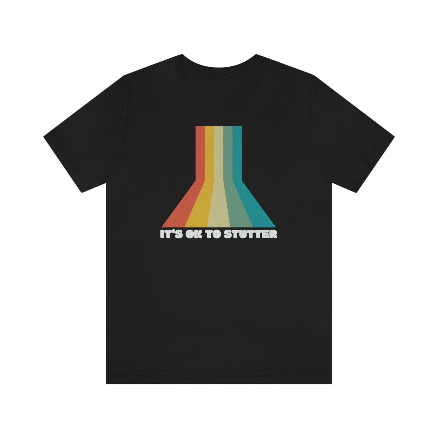 It's OK to Stutter Retro Stripe T-shirt