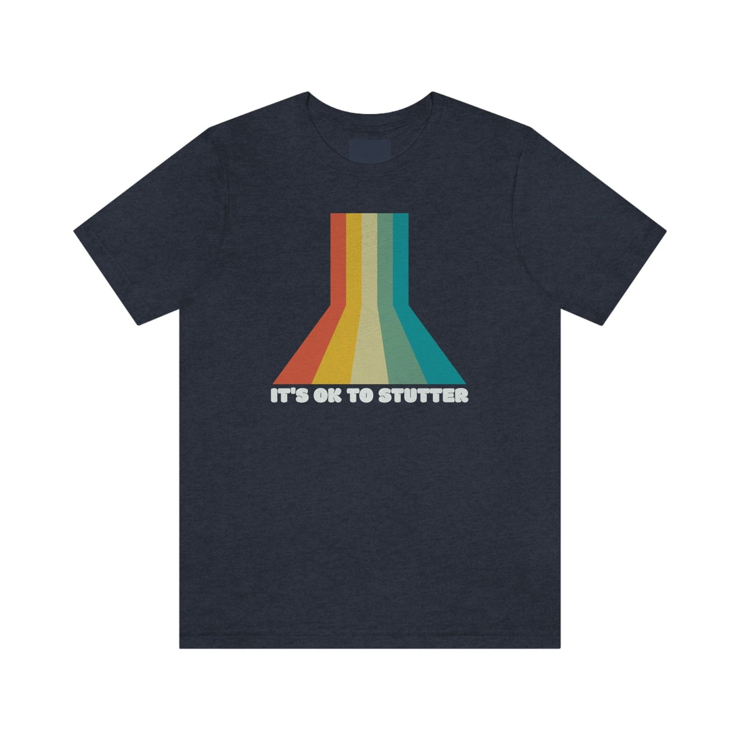 It's OK to Stutter Retro Stripe T-shirt