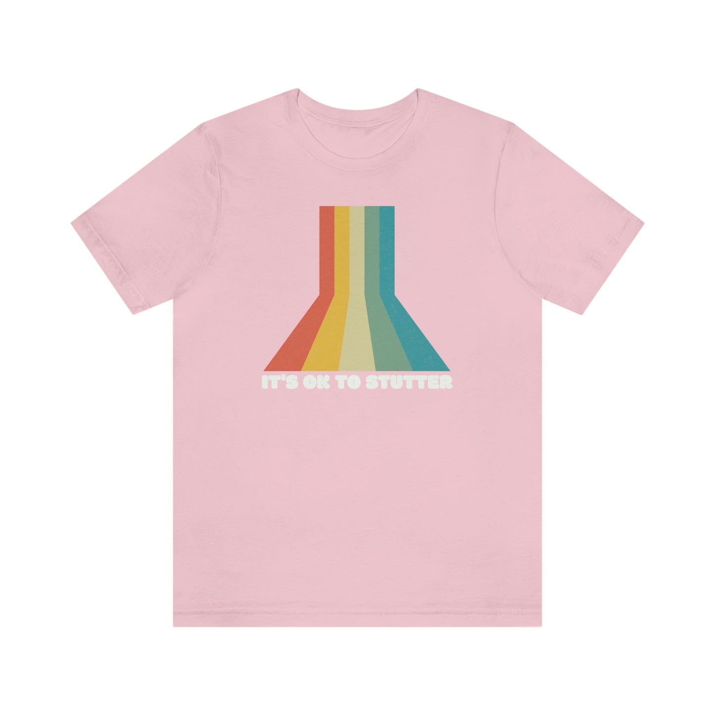 It's OK to Stutter Retro Stripe T-shirt