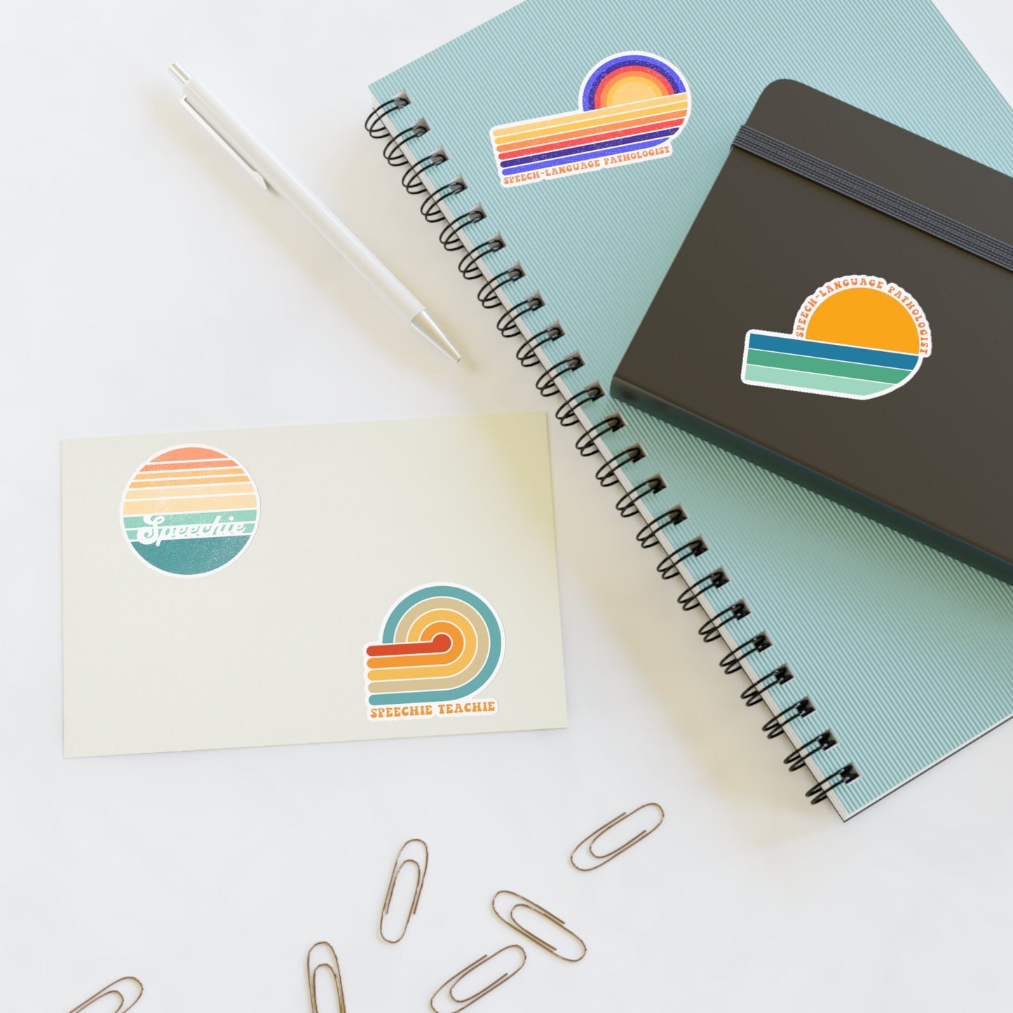 Retro Sun SLP Sticker Sheet, 4 x 6" or 8.5 x 11"