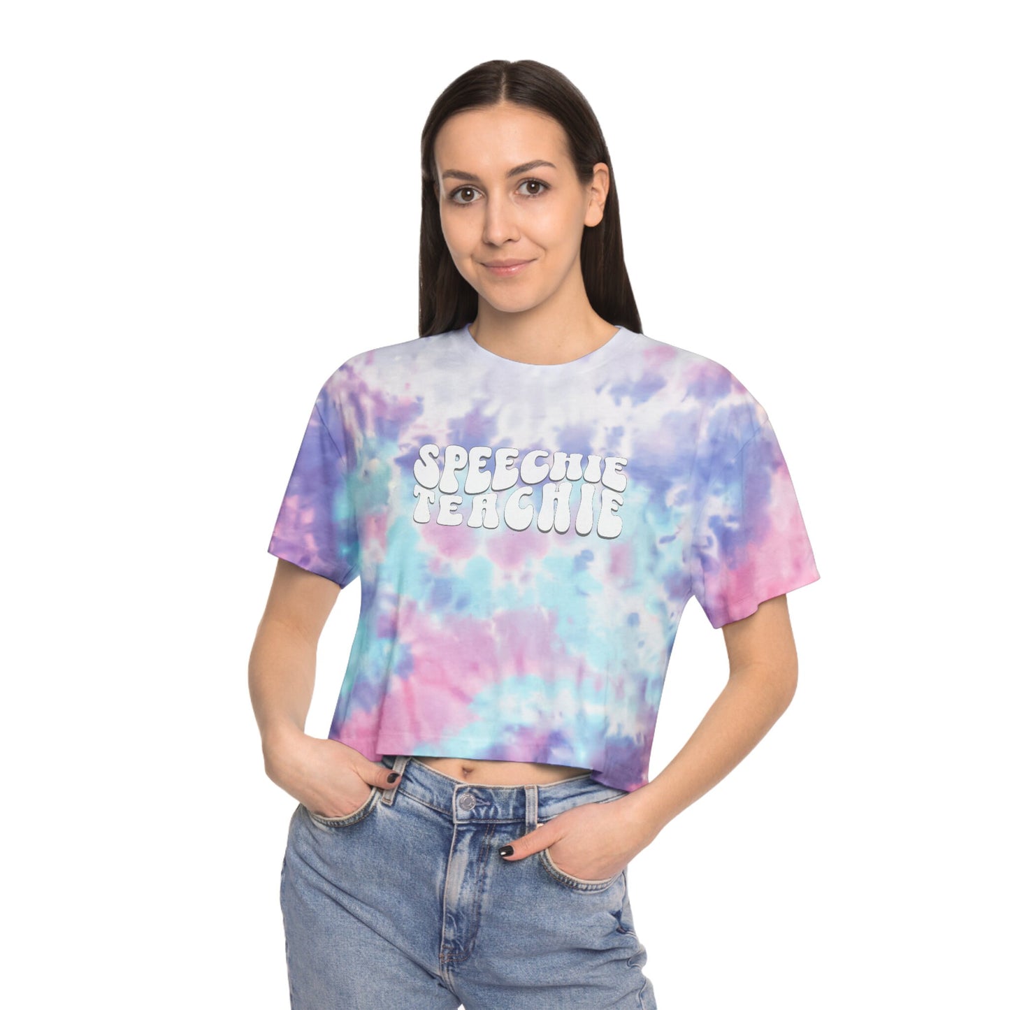 Speechie Teachie Tie-Dye Crop Top SLP Gift