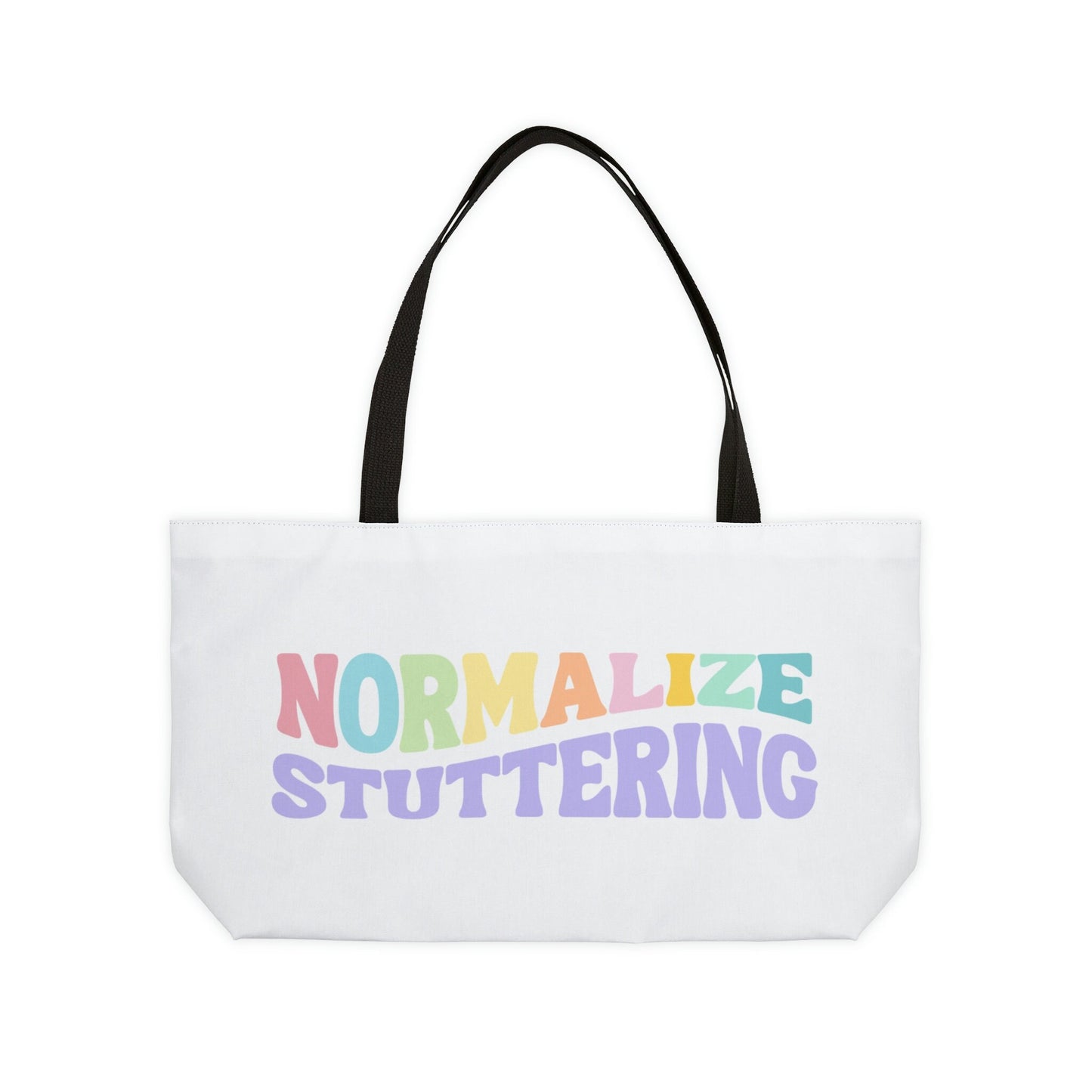 Normalize Stuttering Pastel Weekender Tote Bag