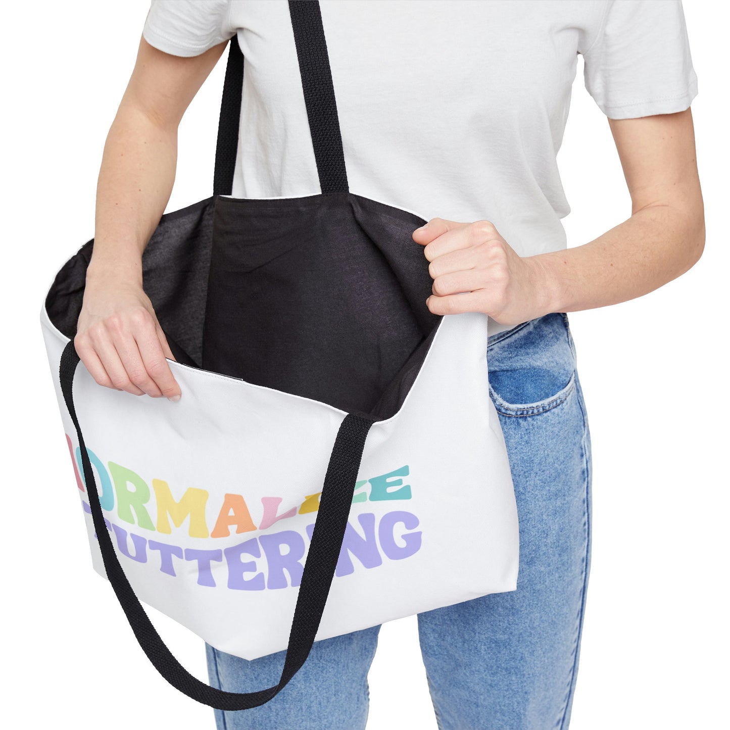 Normalize Stuttering Pastel Weekender Tote Bag