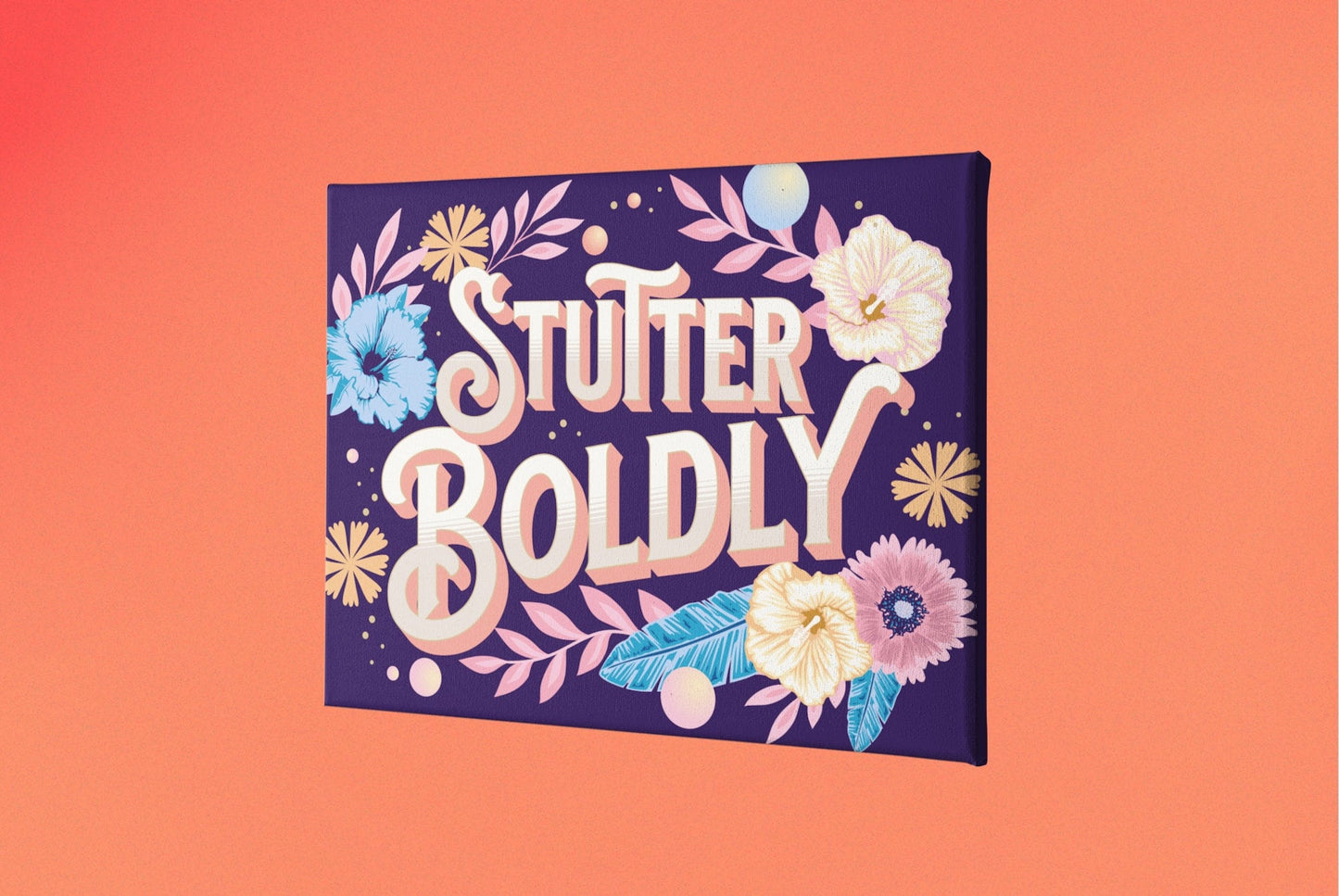 Stutter Boldly Floral Canvas Wall Art