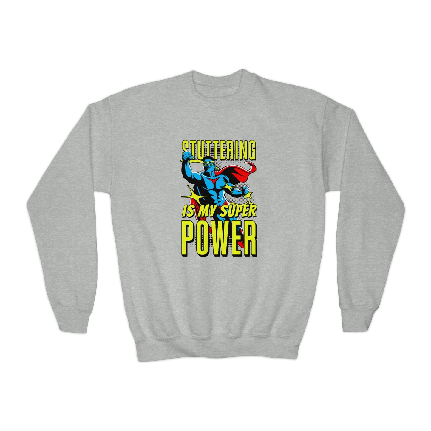 Stuttering is my Superpower Youth Crewneck Sweatshirt