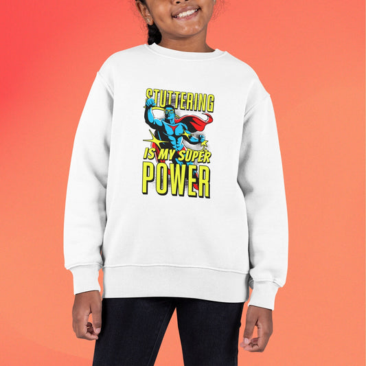 Stuttering is my Superpower Youth Crewneck Sweatshirt