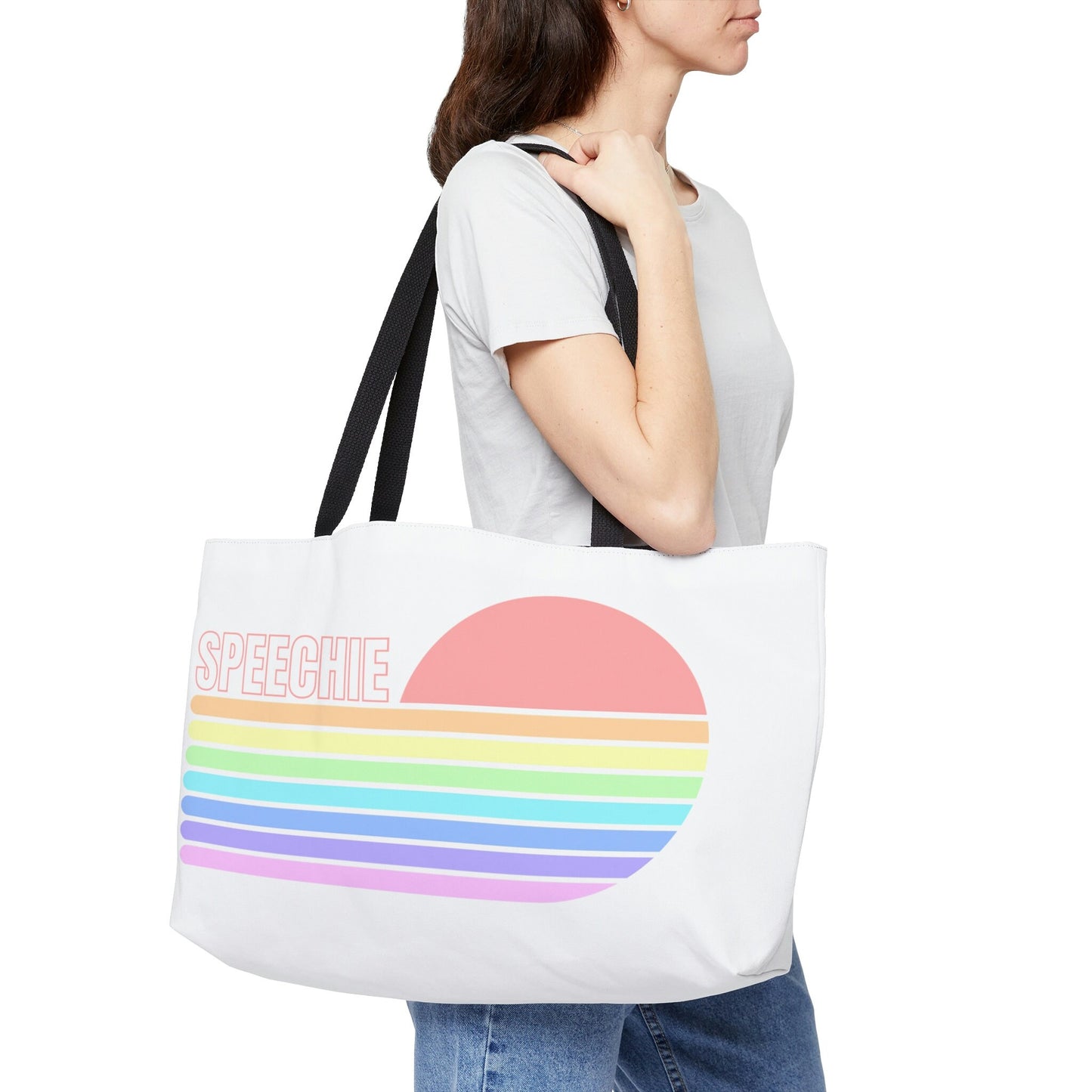 Speechie Weekender Pastel Retro Sun Tote Bag