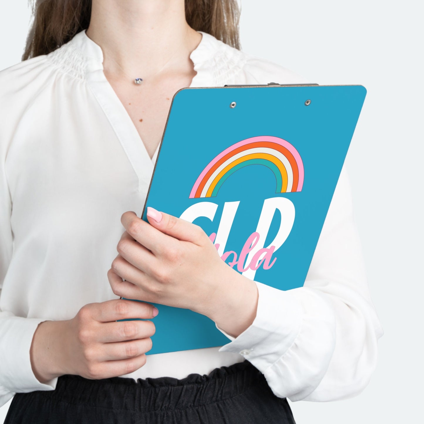 Custom Personalized Name Rainbow SLP Clipboard