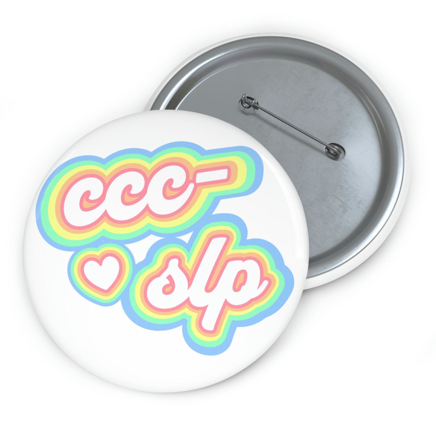 CCC-SLP Retro Pastel Pin Button