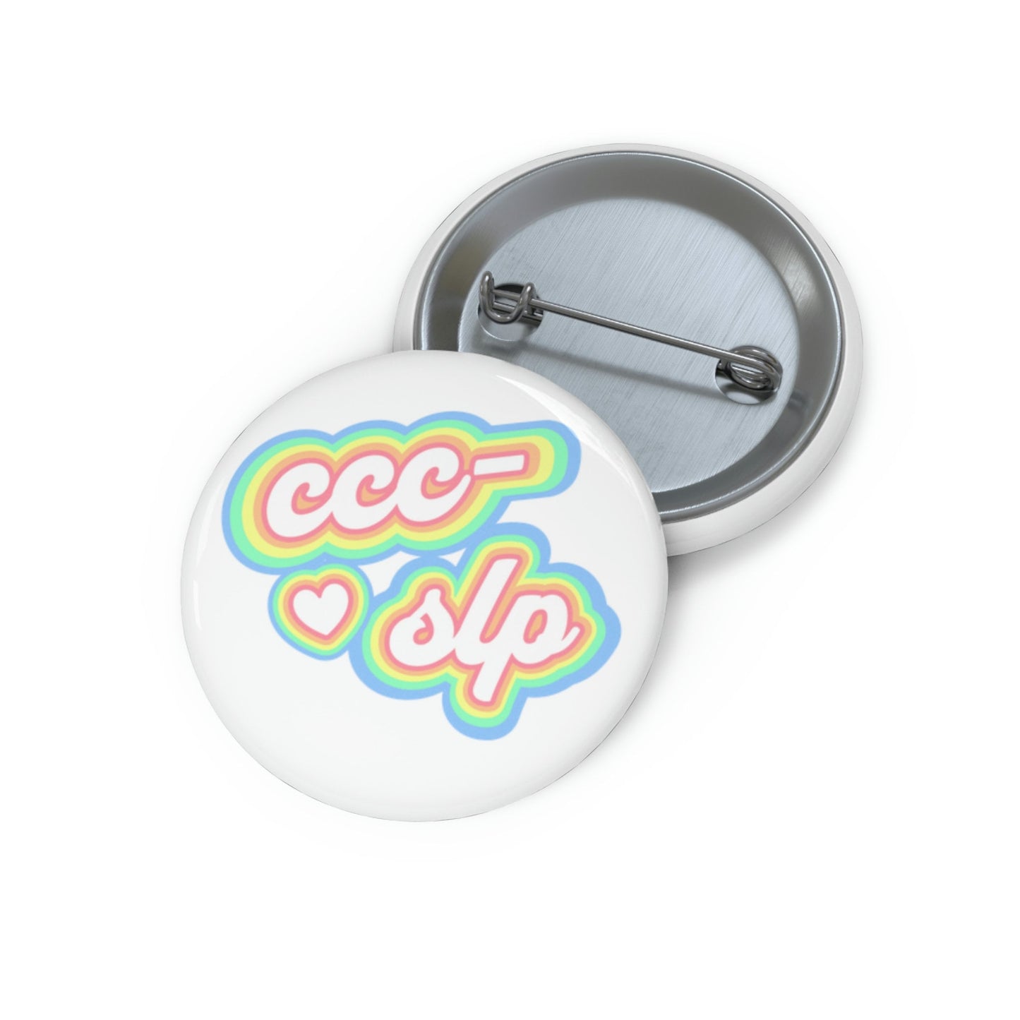 CCC-SLP Retro Pastel Pin Button