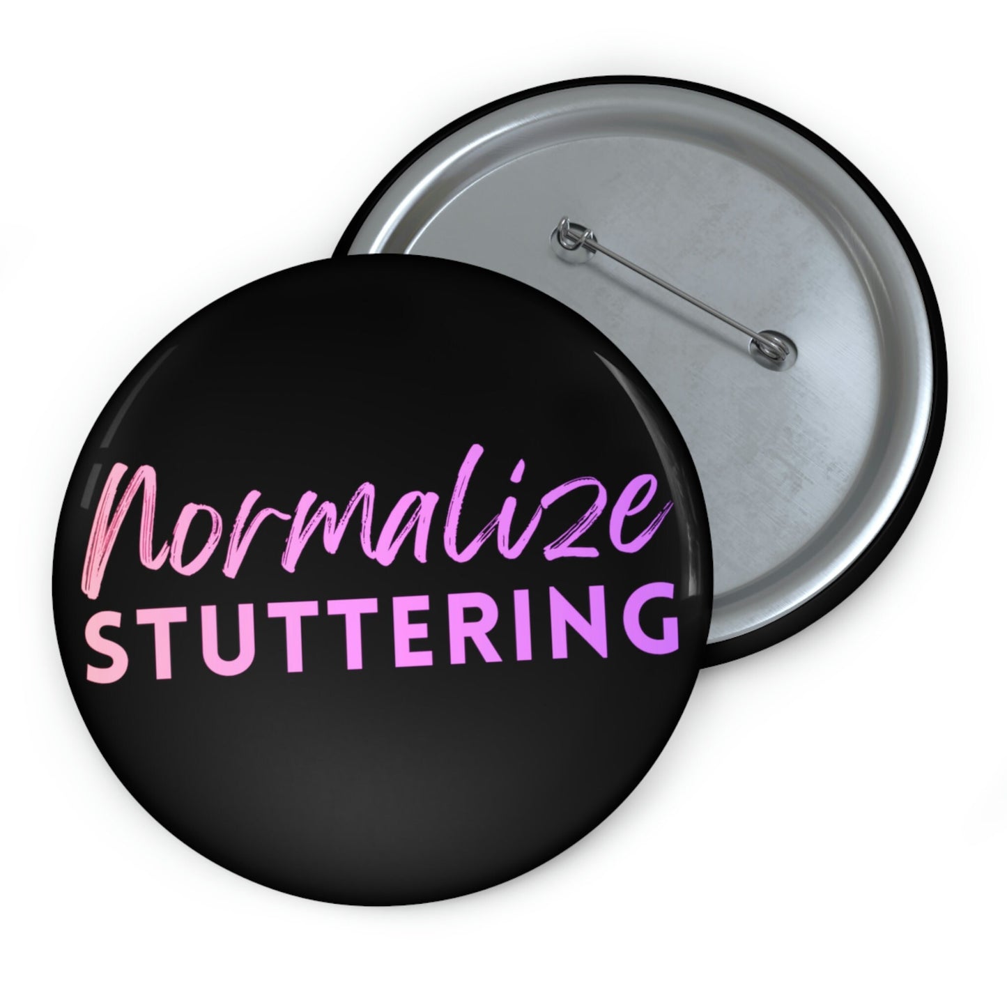 Normalize Stuttering Gradient Pin Button 1.25" 2.25" 3"