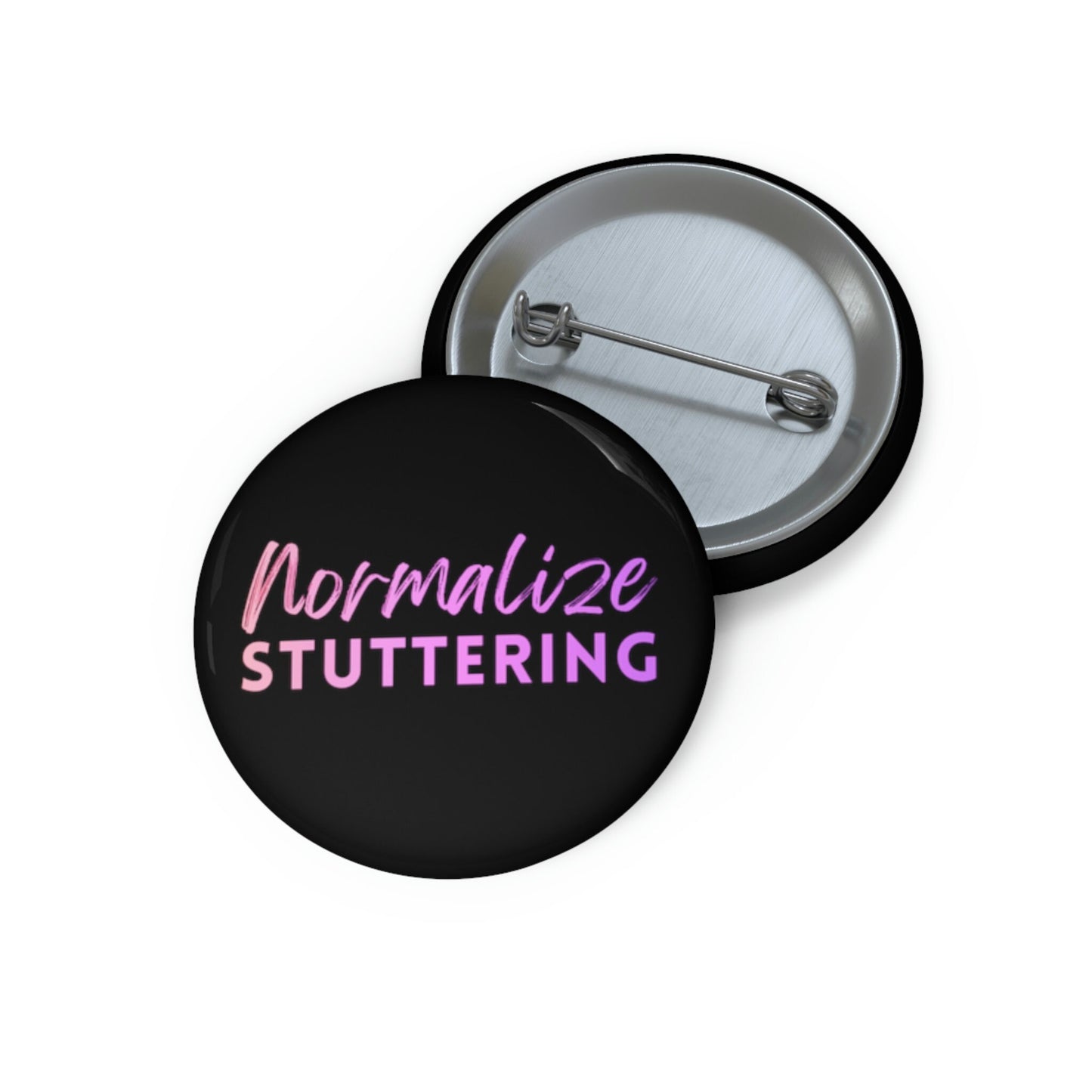 Normalize Stuttering Gradient Pin Button 1.25" 2.25" 3"