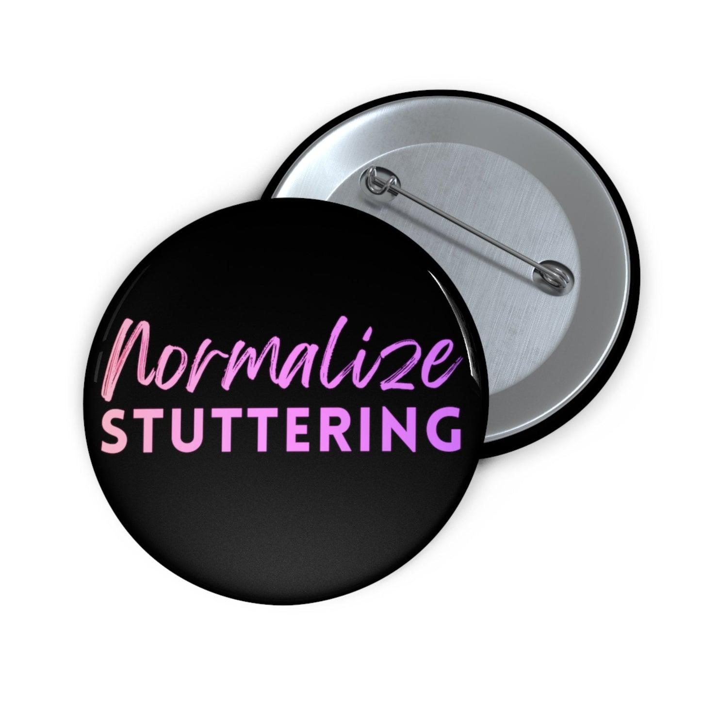 Normalize Stuttering Gradient Pin Button 1.25" 2.25" 3"