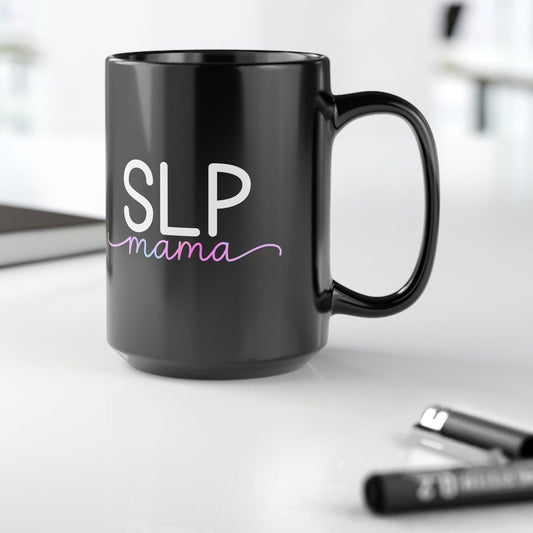 SLP Mama Minimalist Mother's Day Black 15oz Mug