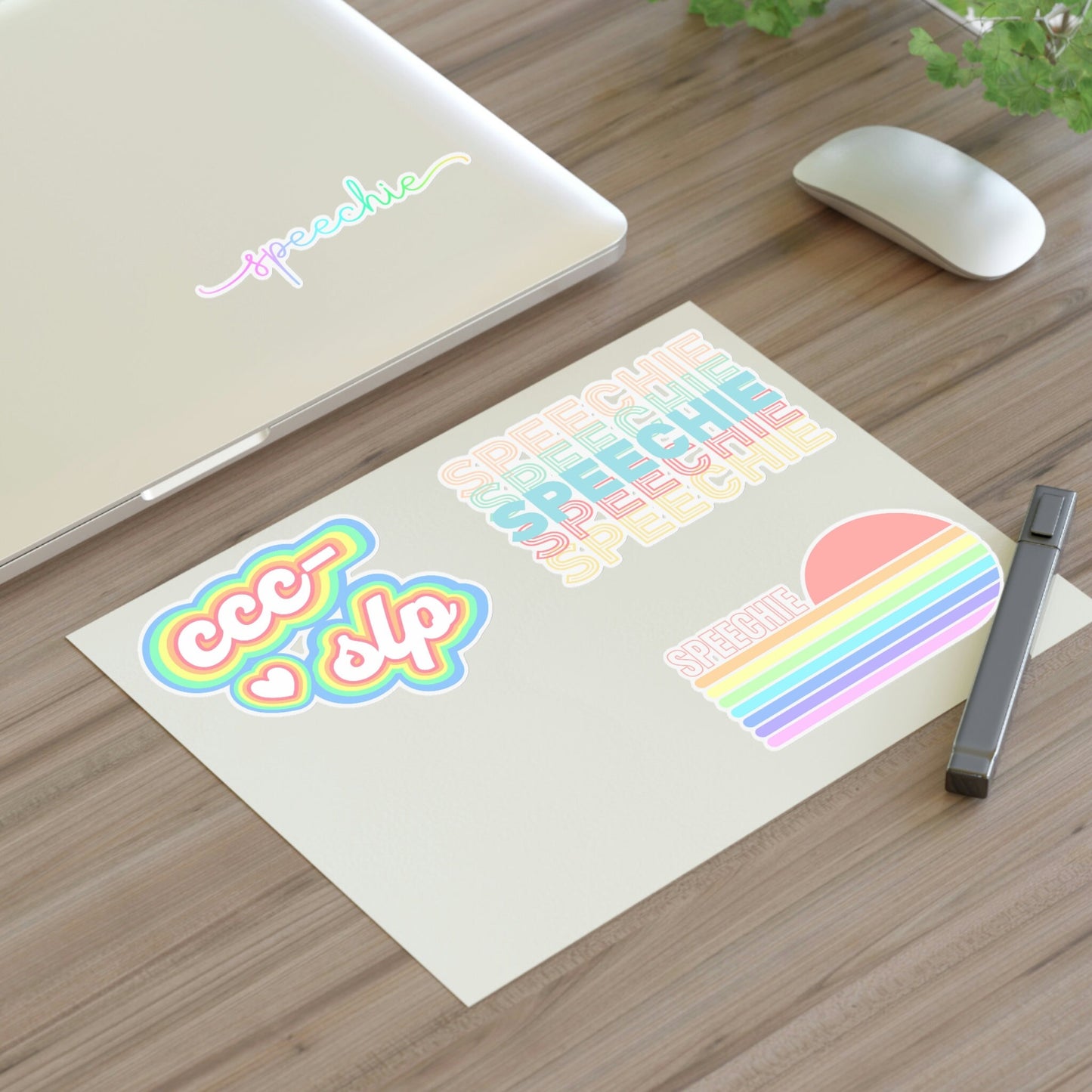 Pastel Speechie Sticker Sheet, 4 x 6" or 8.5 x 11"