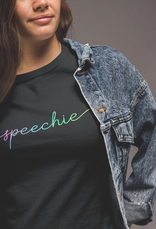 Speechie Pastel Gradient Minimalist SLP T-shirt