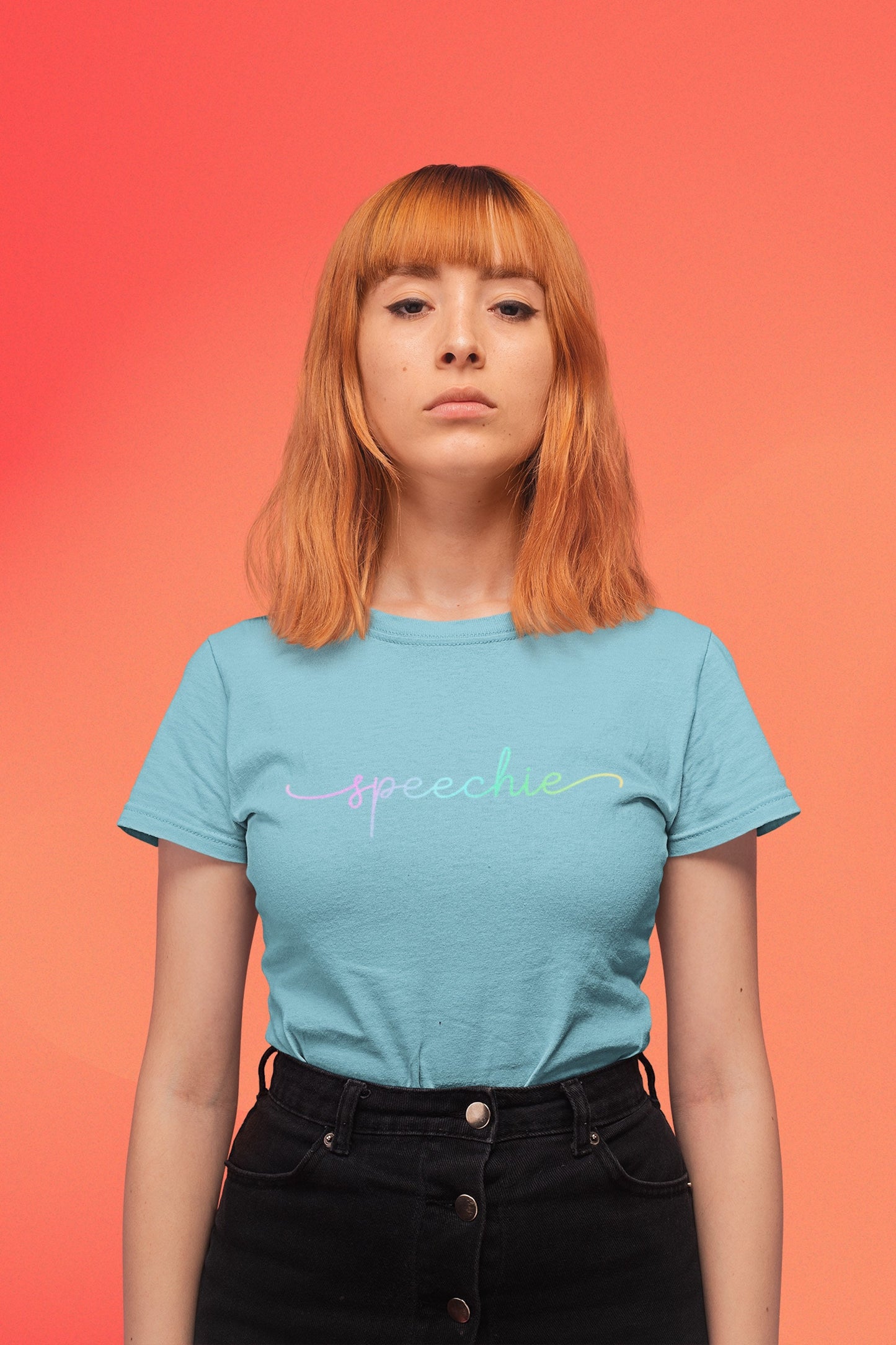 Speechie Pastel Gradient Minimalist SLP T-shirt