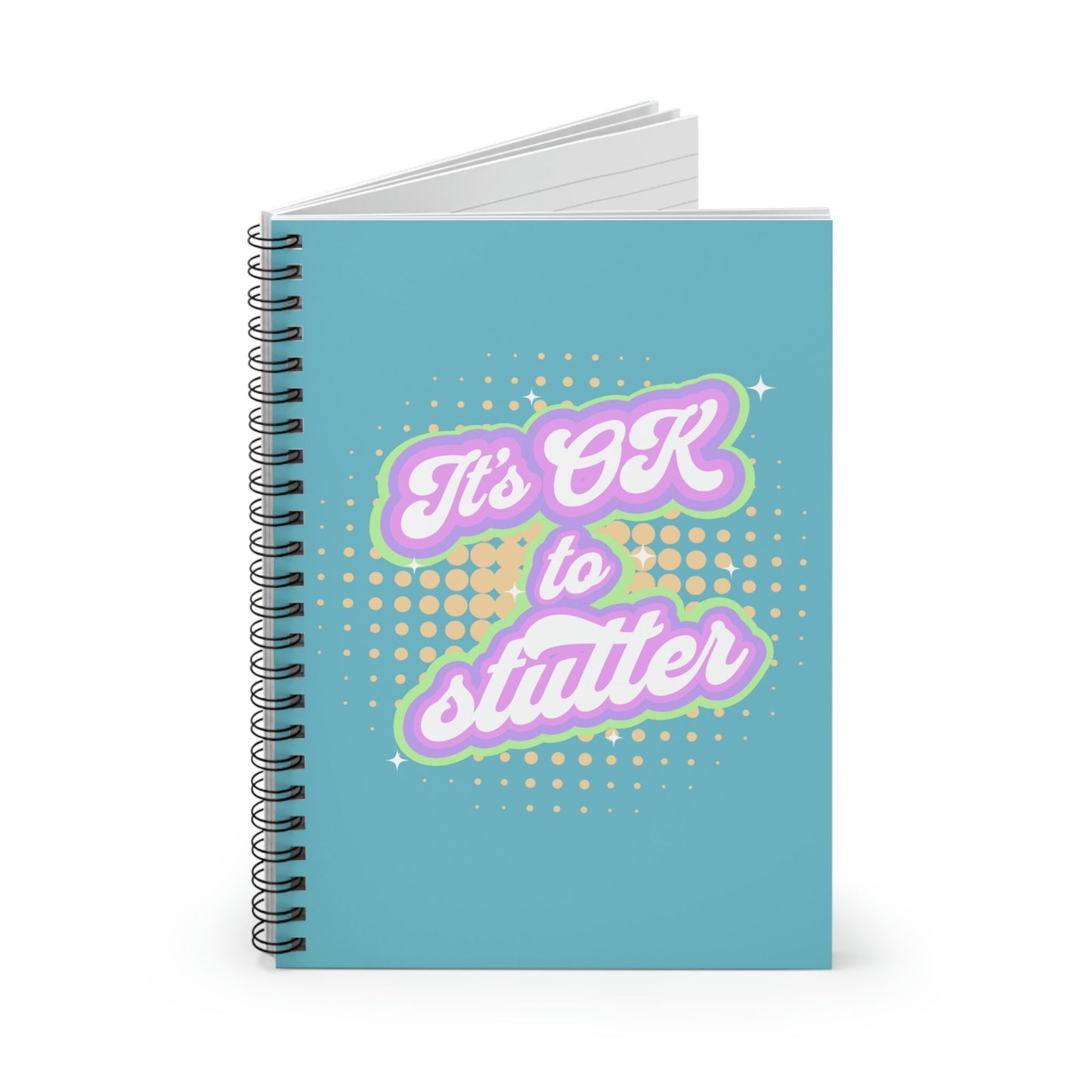 It's OK to Stutter Pastel Retro Notebook