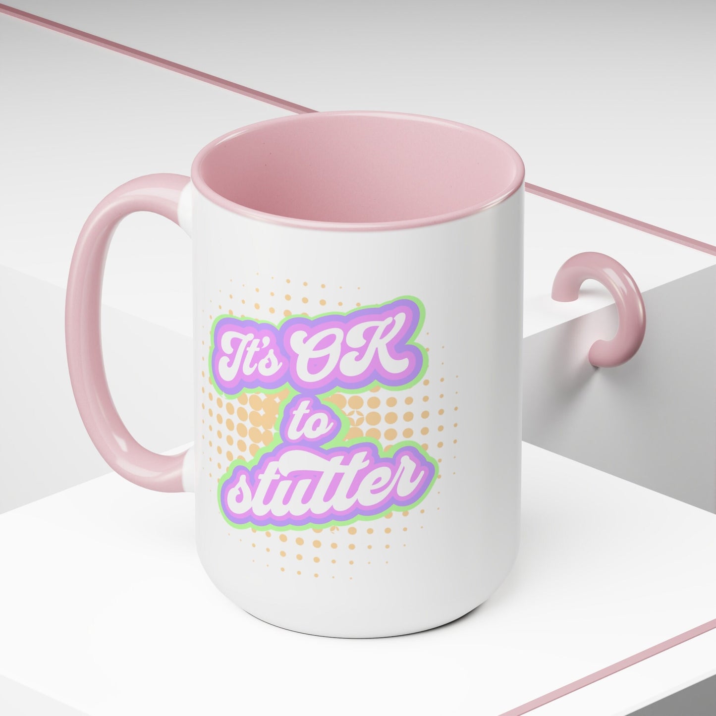 It's OK To Stutter Retro 15oz Mug