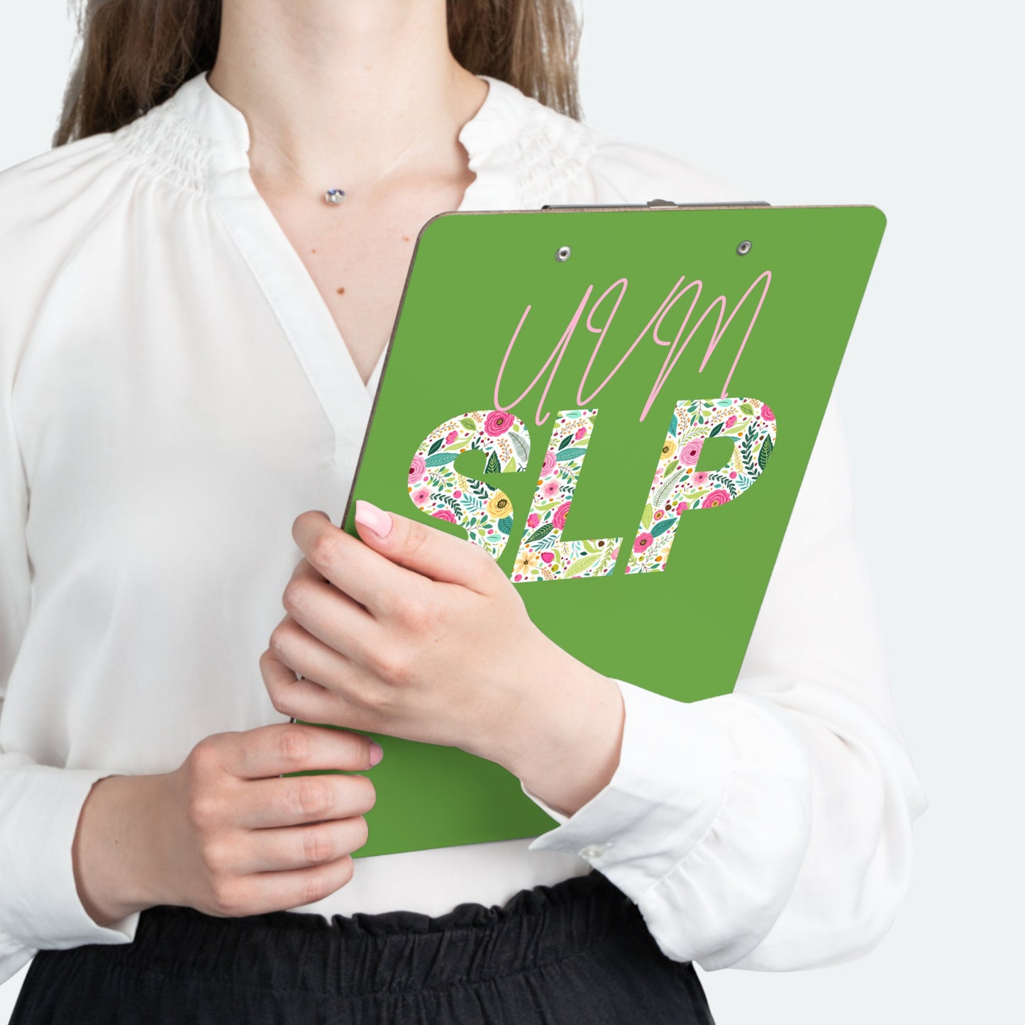 SLP Custom School Floral Clipboard