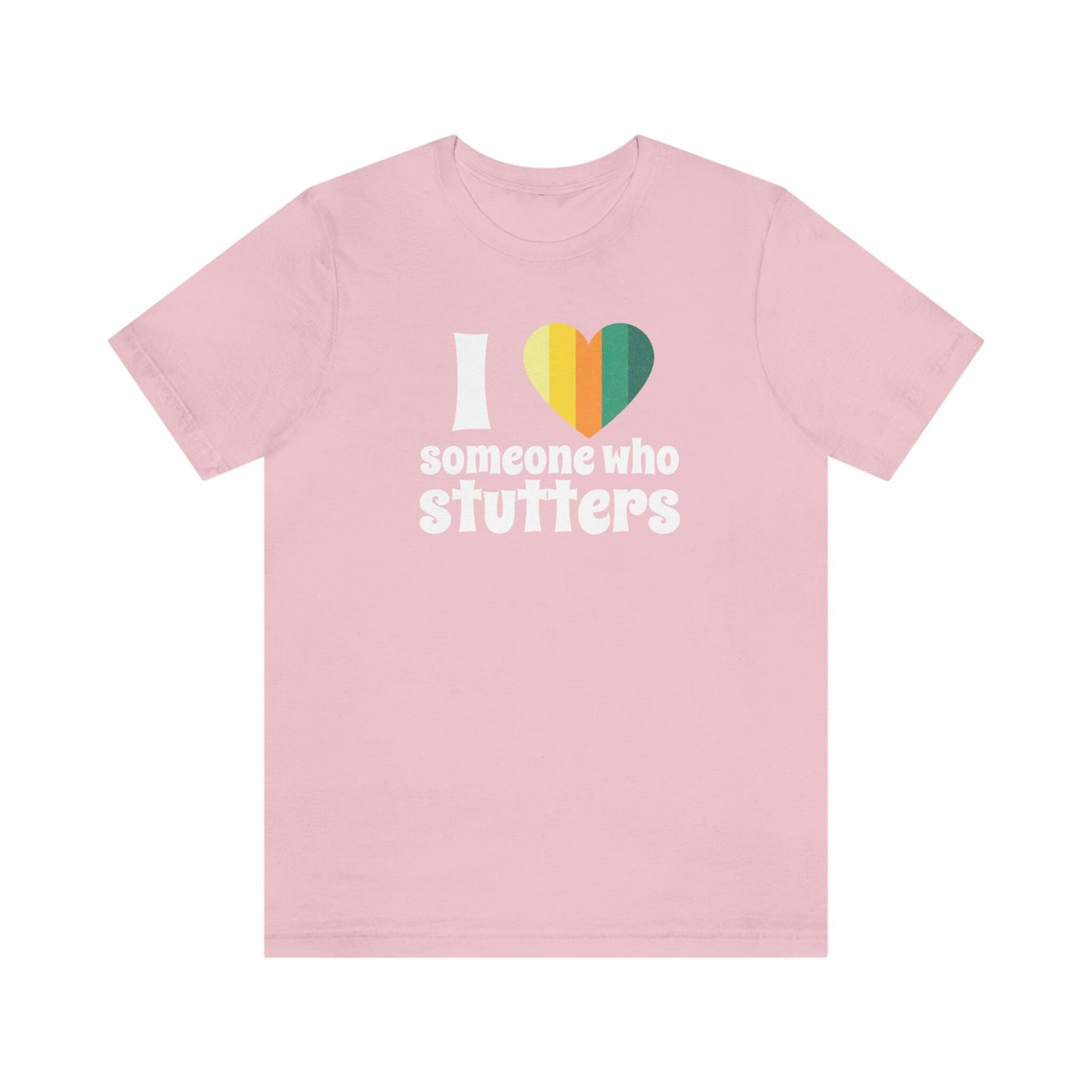 Stutter Ally I Love Someone Who Stutters Retro Heart T-shirt