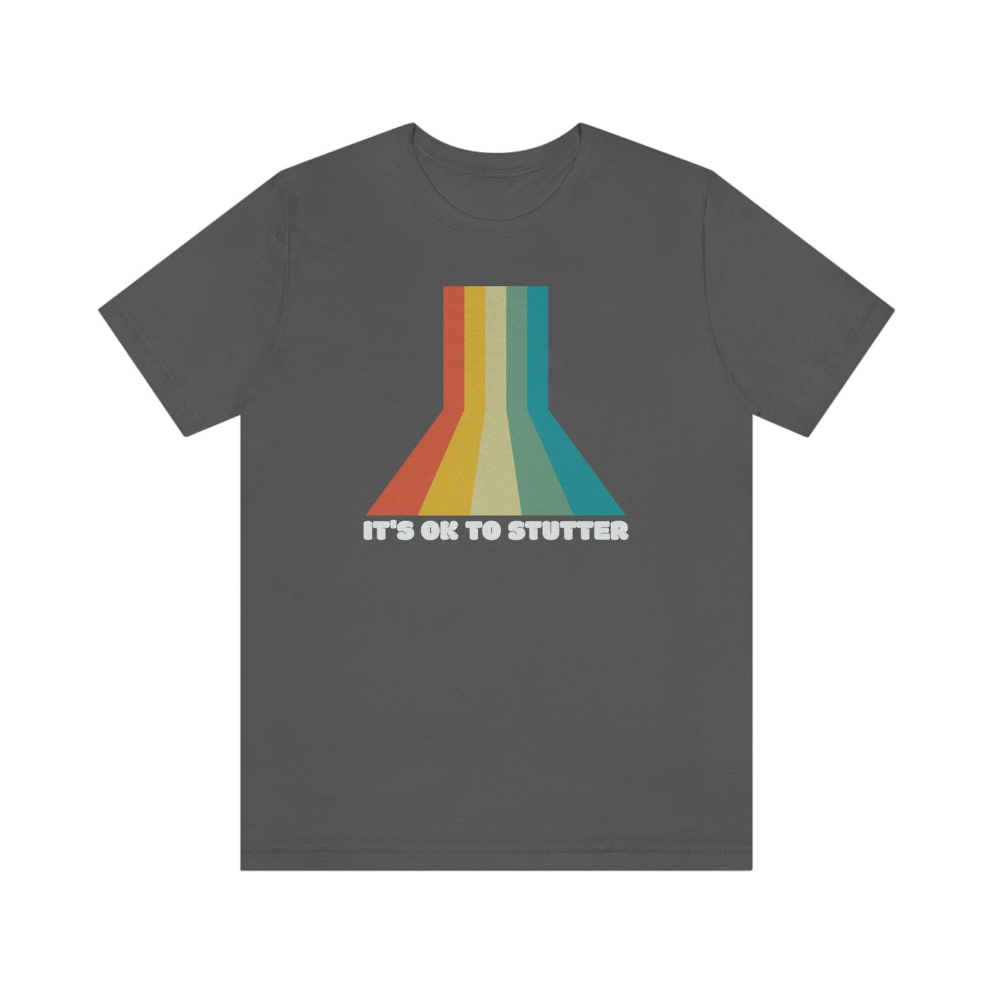 It's OK to Stutter Retro Stripe T-shirt