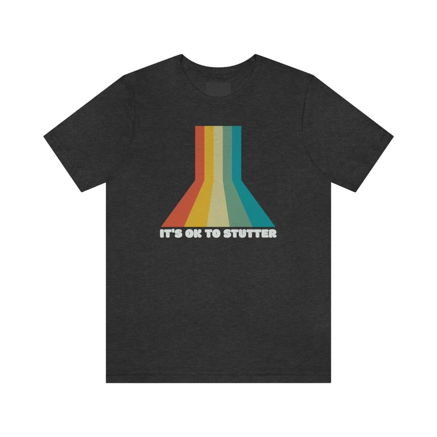 It's OK to Stutter Retro Stripe T-shirt