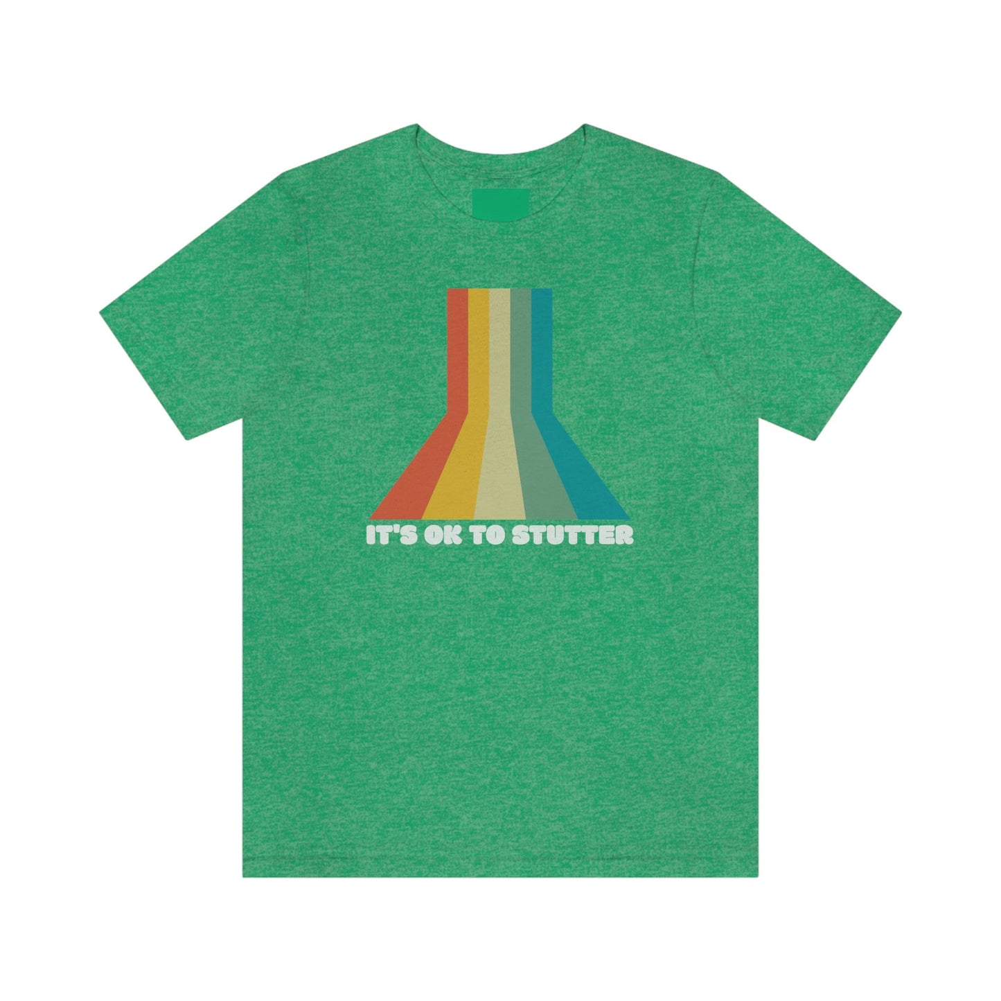 It's OK to Stutter Retro Stripe T-shirt