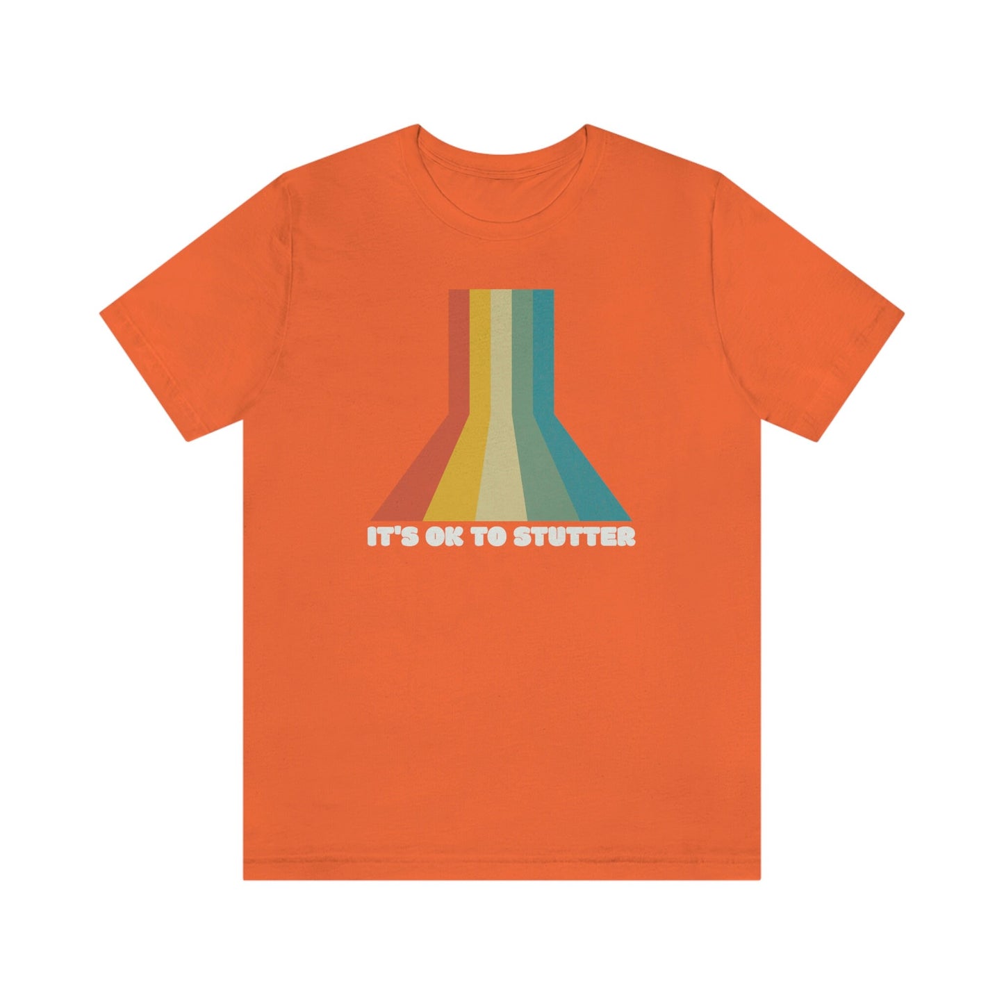 It's OK to Stutter Retro Stripe T-shirt