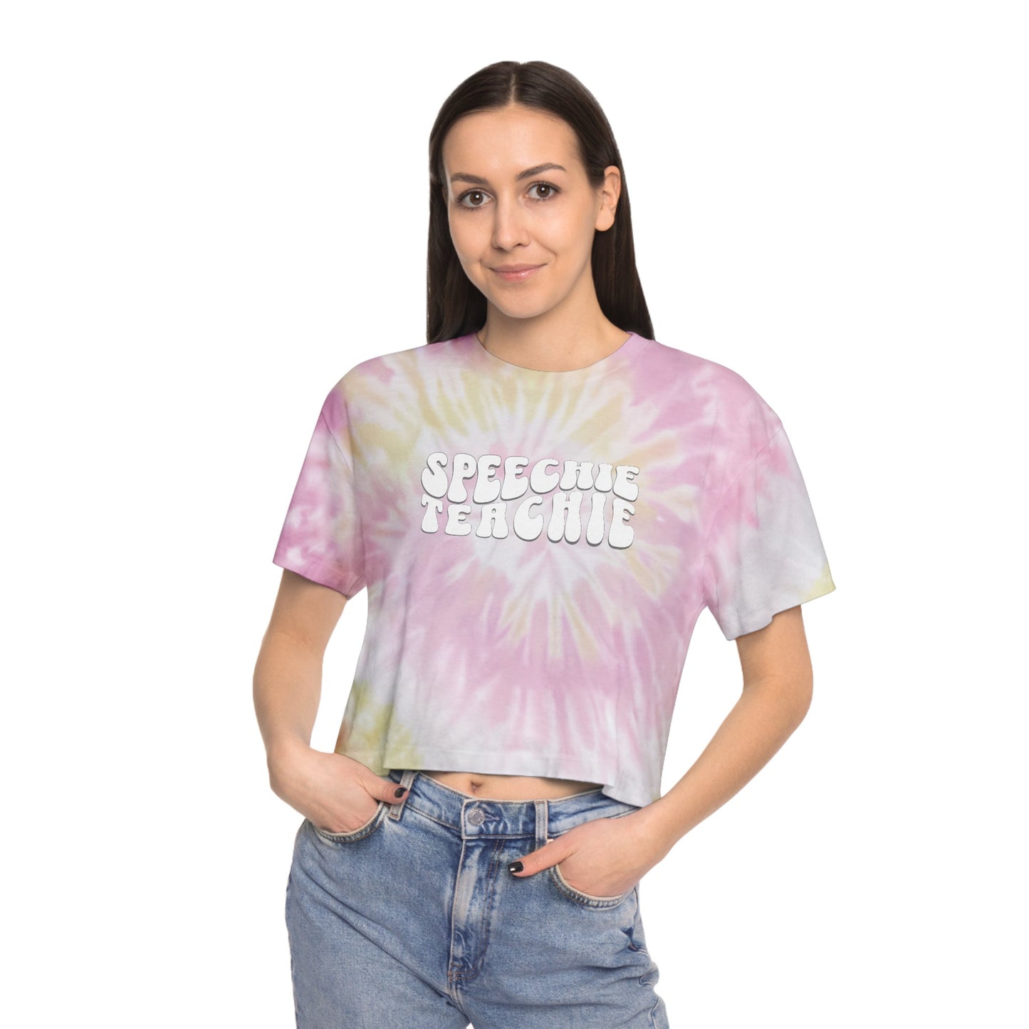 Speechie Teachie Tie-Dye Crop Top SLP Gift