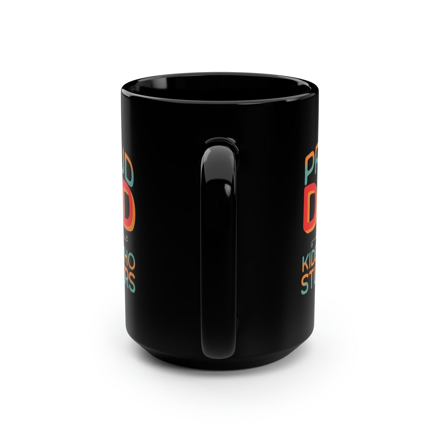 Proud Dad of a Kiddo Who Stutters Black Father's Day 15oz Mug