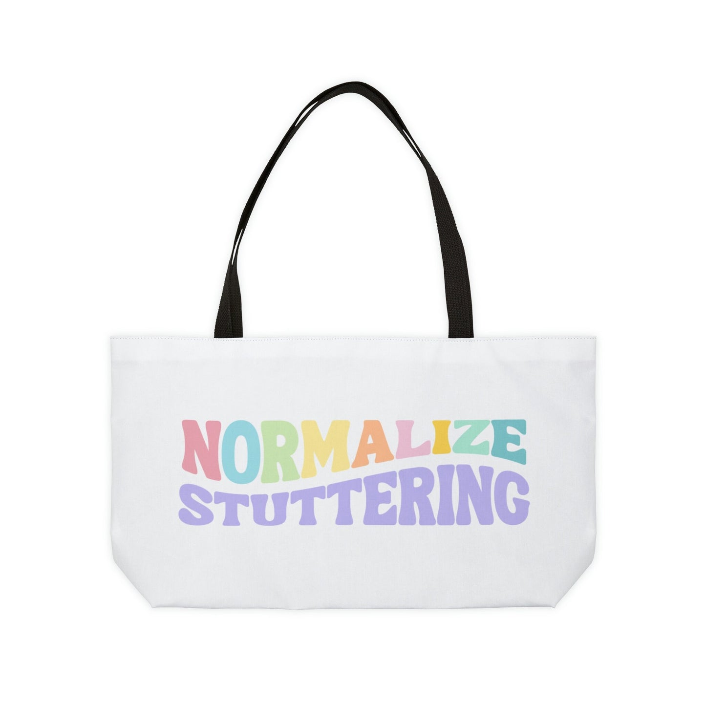 Normalize Stuttering Pastel Weekender Tote Bag