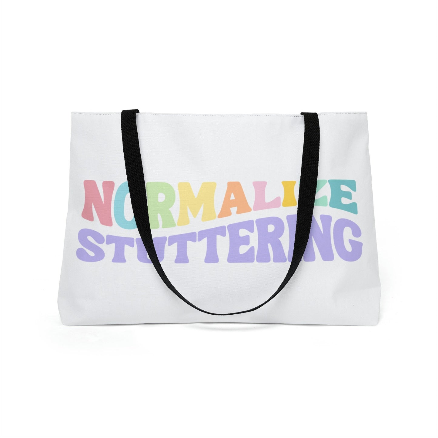 Normalize Stuttering Pastel Weekender Tote Bag