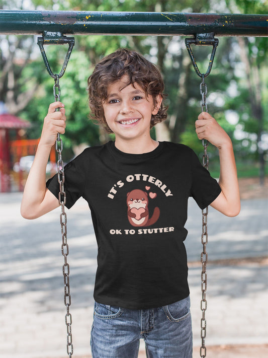 It's Otterly OK to Stutter Youth T-shirt