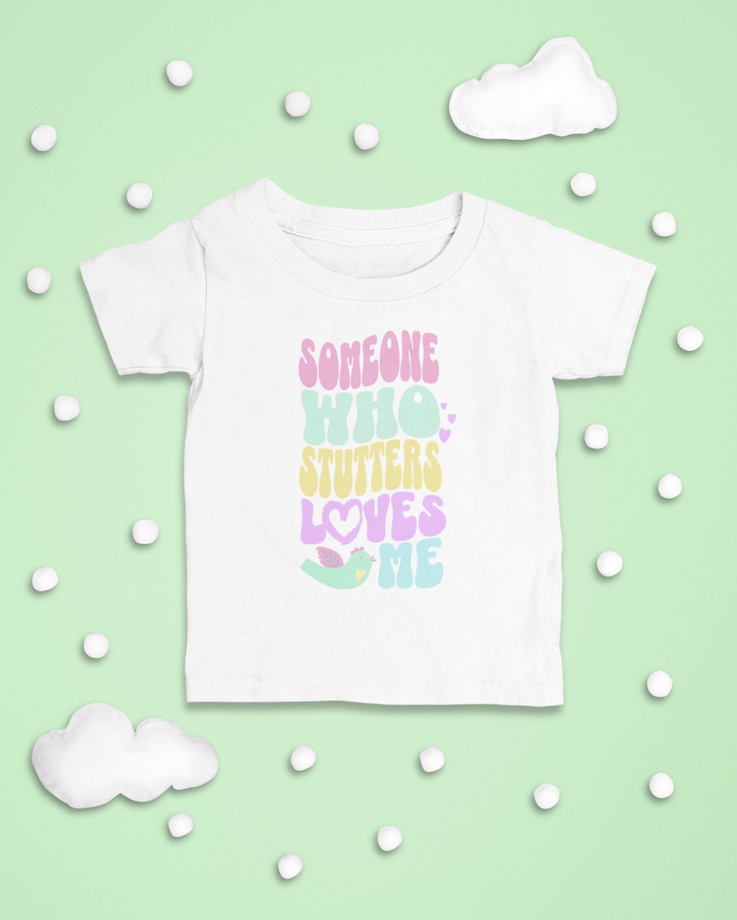 Someone Who Stutters Loves Me Baby Short Sleeve T-Shirt