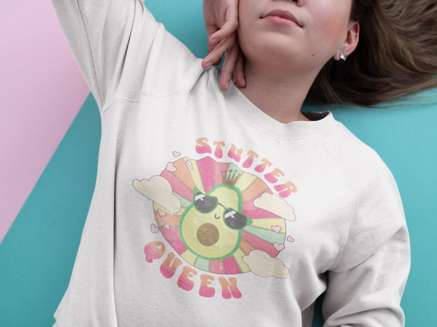 Cute Avocado Stuttering Queen Sweatshirt