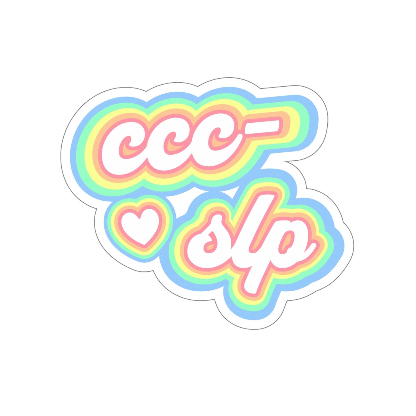 Retro CCC-SLP Sticker 2", 3", 4", or 5"